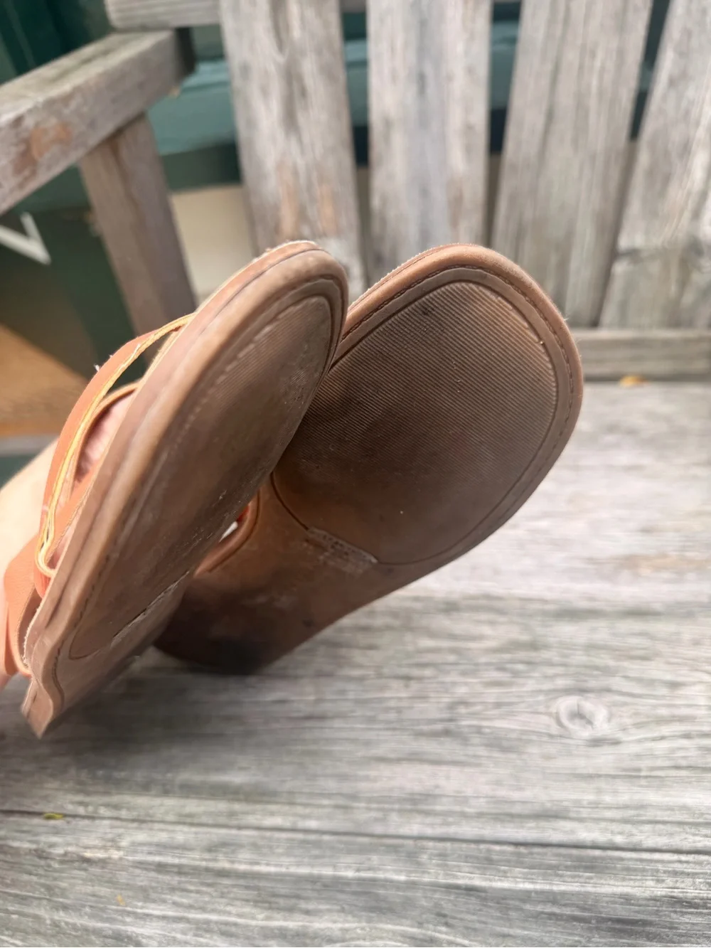 Lucky Brand Coral/Tan Strappy Sandals size 7